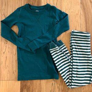 Primary Pajama Set Organic Cotton Stripe Solid 6-7